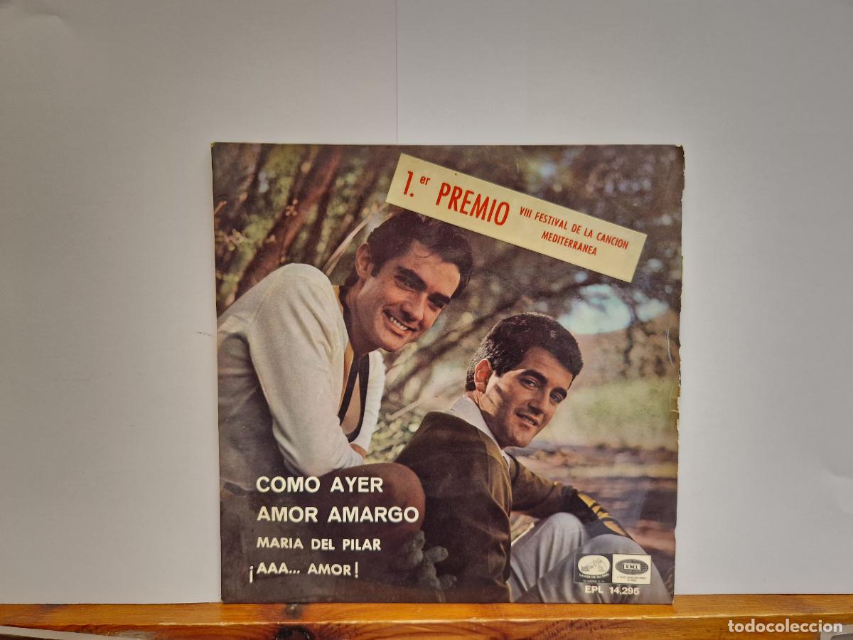 Discos de vinilo: SINGLE. COMO AYER. AMOR AMARGO. MARIA DEL PILAR. - Foto 1