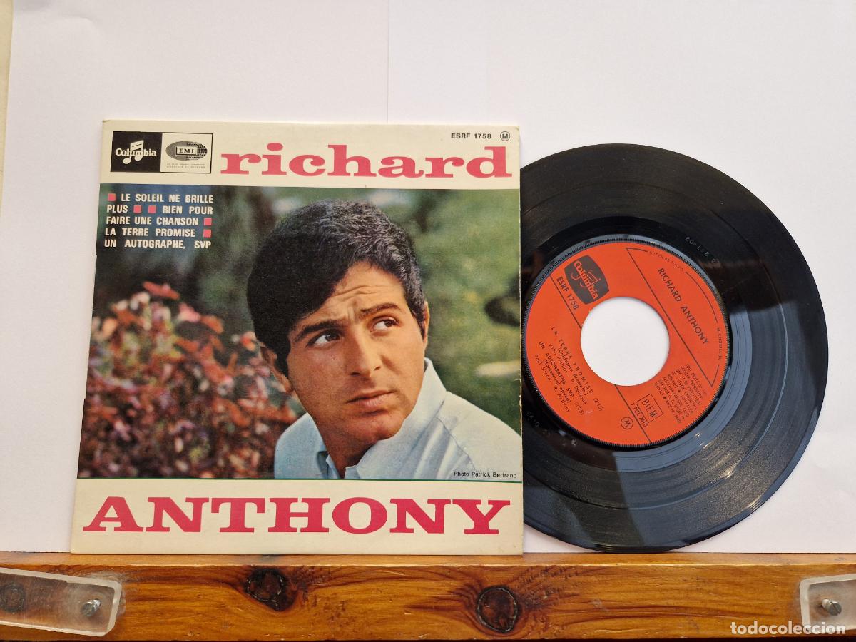 Discos de vinilo: SINGLE. RICHARD. ANTHONY. LE SOLEIL NE BRILLE.