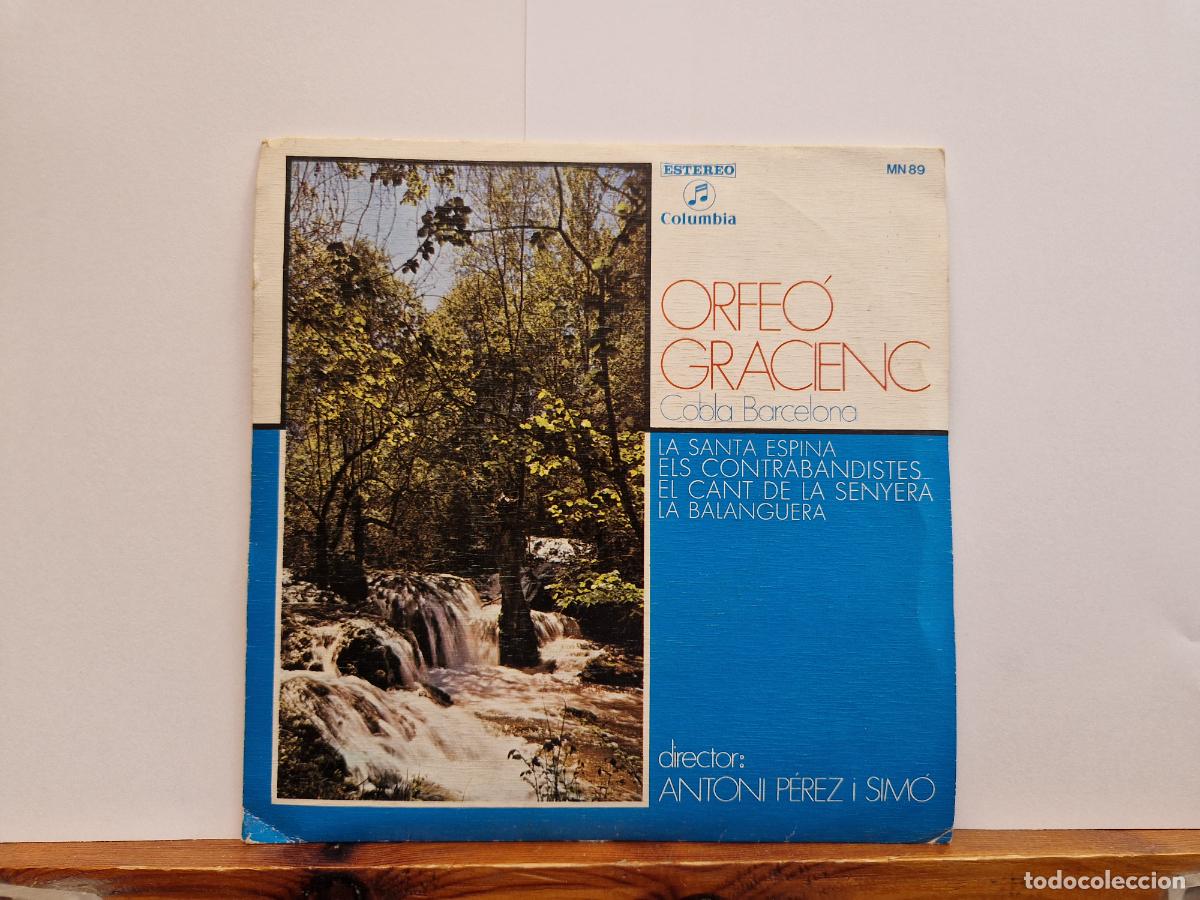 Discos de vinilo: SINGLE. ORFEO GRACIENC. COBLA BARCELONA.. LA SANTA ESPINA.