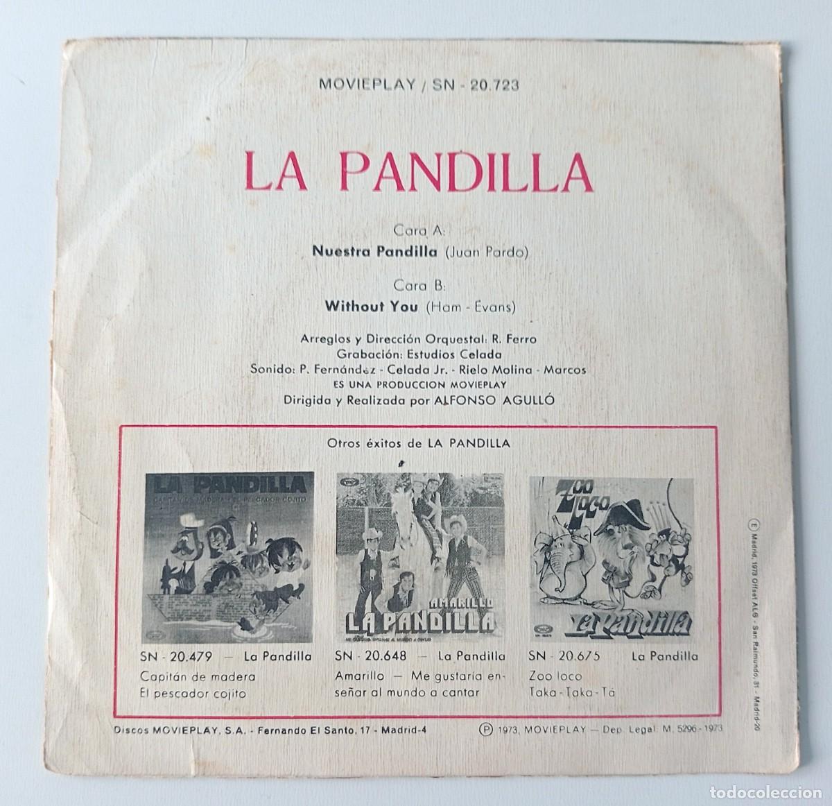 Discos de vinilo: SINGLE LA PANDILLA - NUESTRA PANDILLA - Foto 2