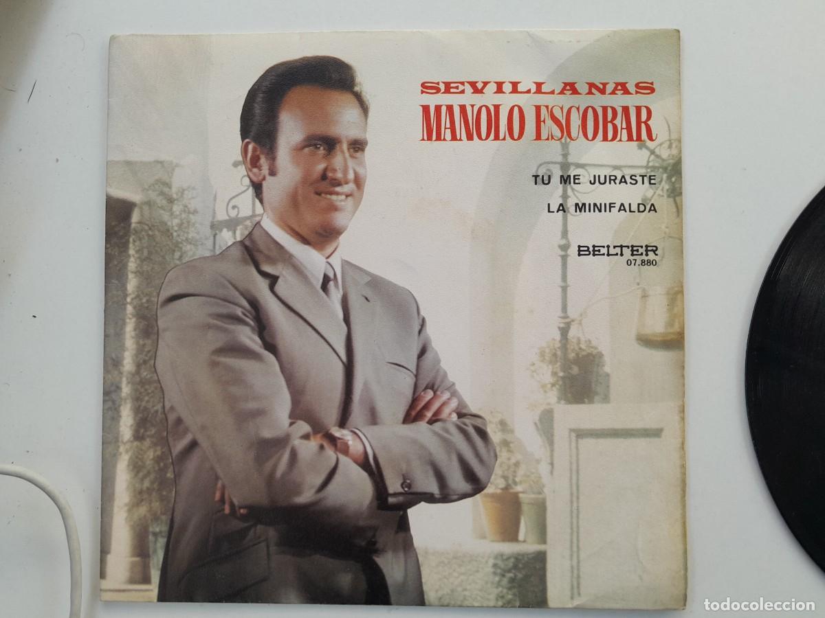 Discos de vinilo: Manolo Escobar - Tu me Juraste / La Minifalda - Single - Sello, BELTER. 1971