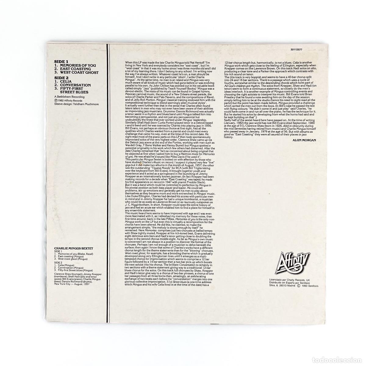 Discos de vinilo: LP. Charles Mingus Sextet. East Coasting - Foto 2