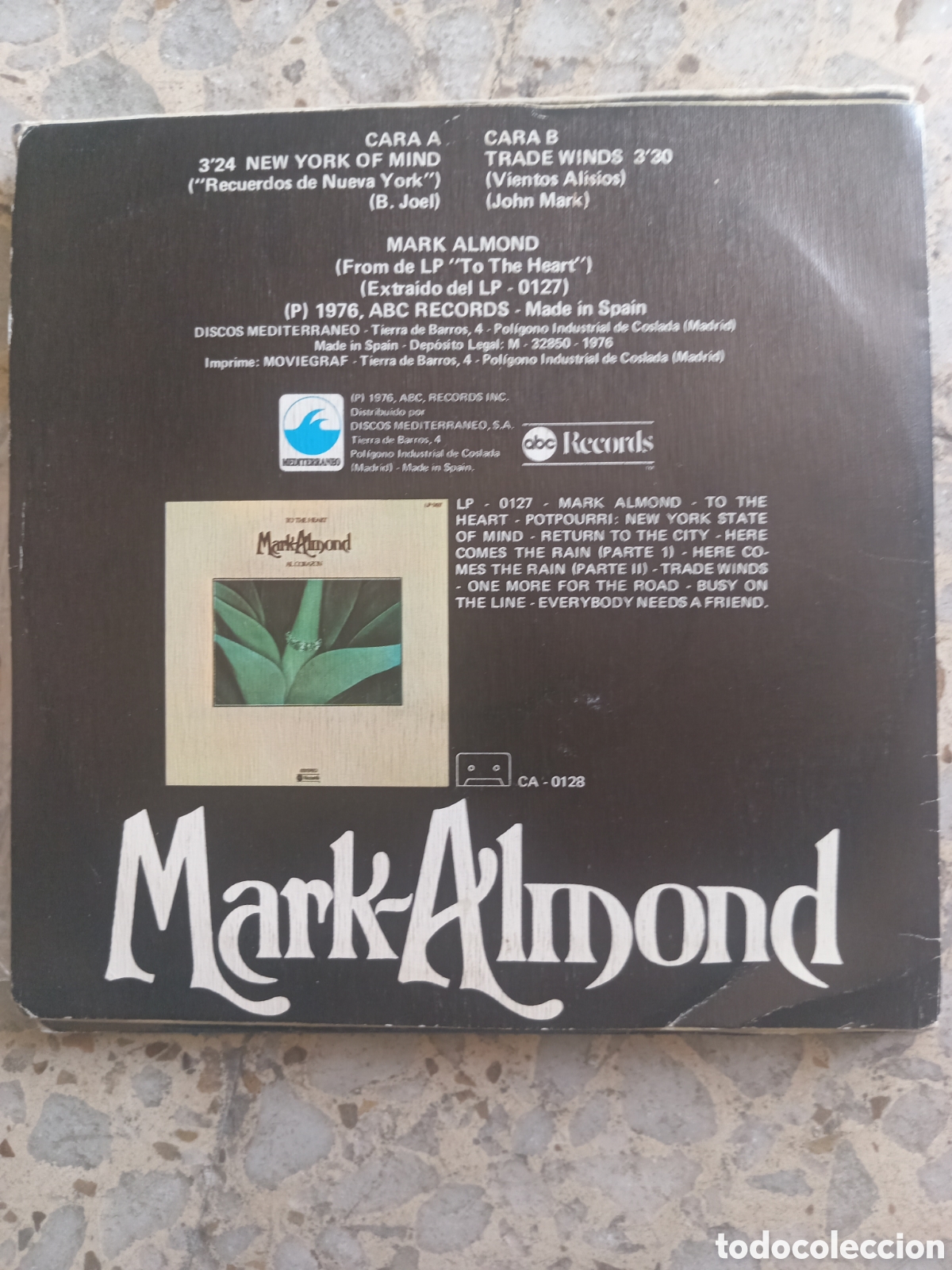 Discos de vinilo: SGL MARK ALMOND AL CORAZON 1976 - Foto 2