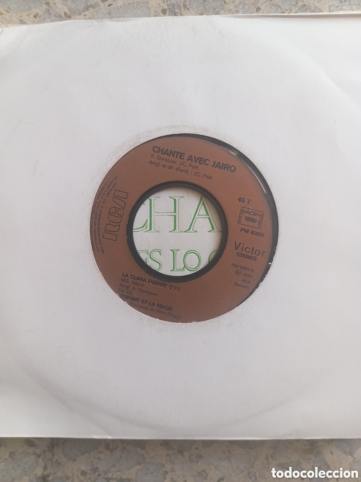 Discos de vinilo: EP JAIRO L&acute;ENFANT AU TAMBOUR 1979 SIN PORTADA ES ASI