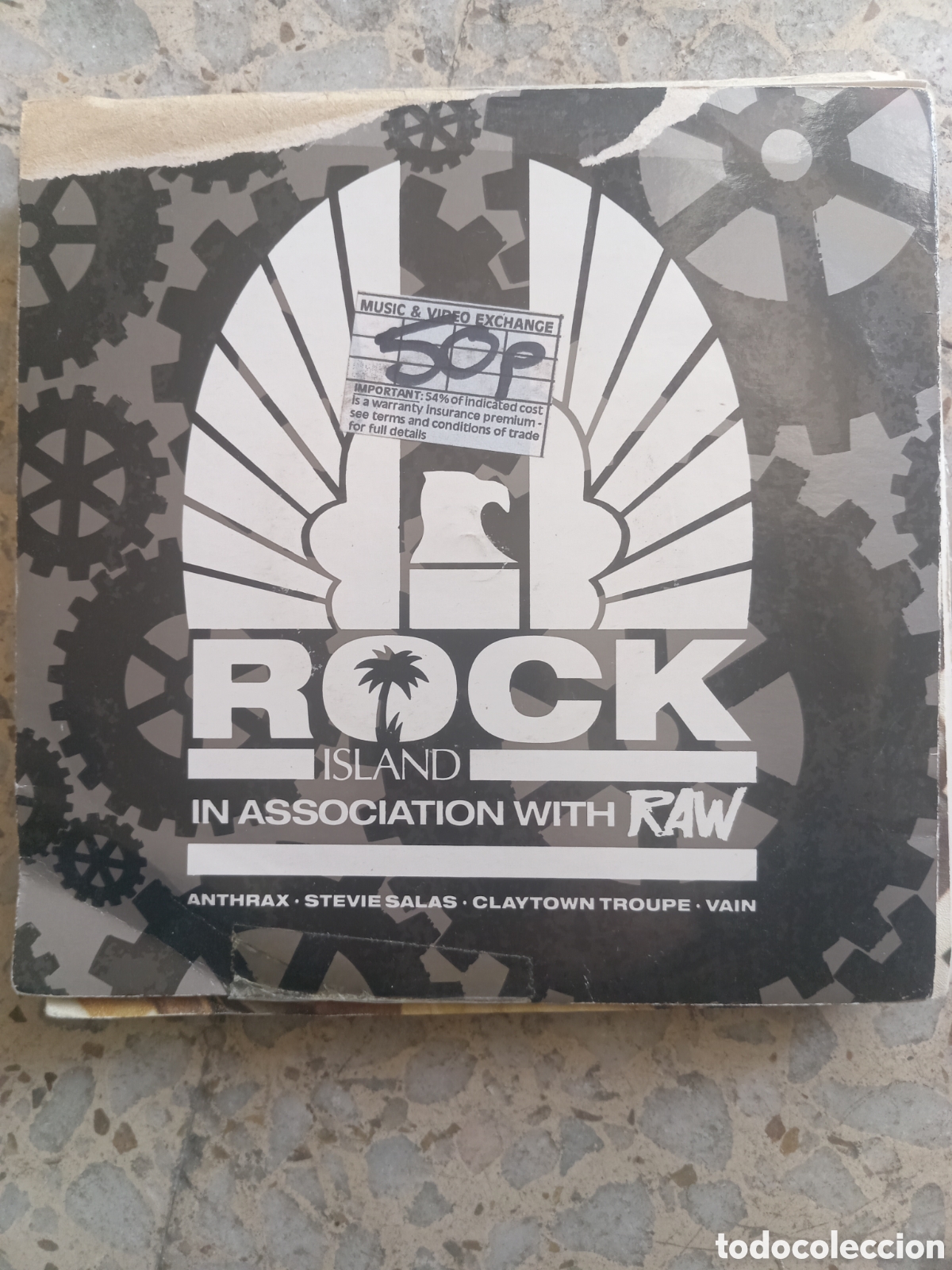 Discos de vinilo: EP ROCK ISLAND RAW ANTHRAX GRIDLOCK STEVIE SALAS CLAYTOWN TROUPE VAIN 1990 UK
