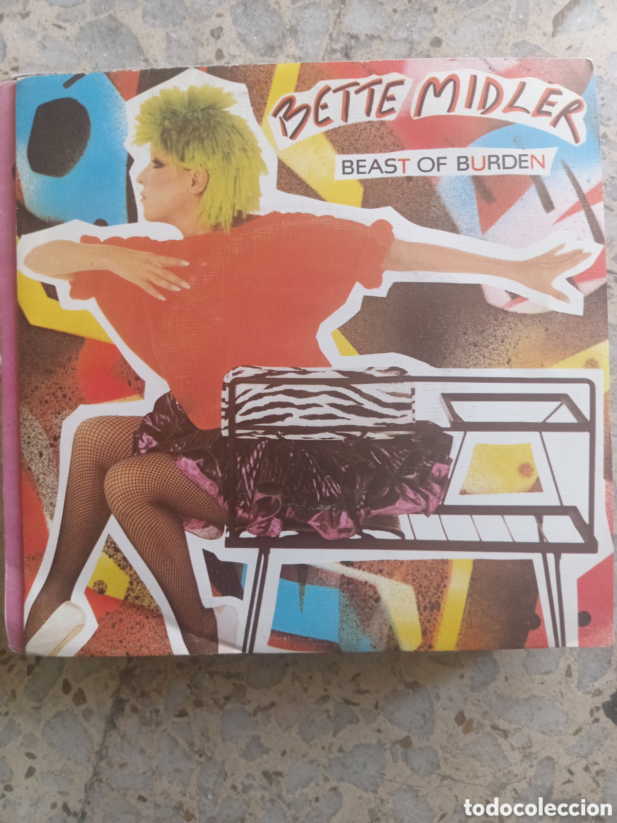 Discos de vinilo: SGL BETTE MIDLER BEAST OF BURDEN 1983 PROMO