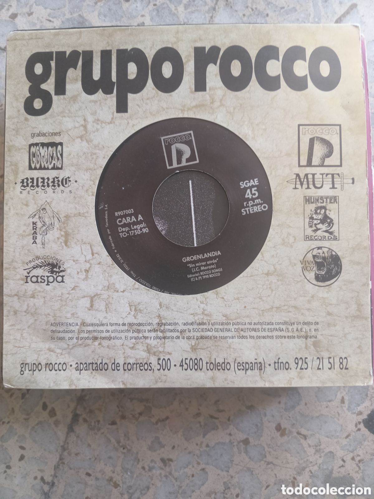 Discos de vinilo: SGL GROENLANDIA SIN MIRAR ATRAS 1990