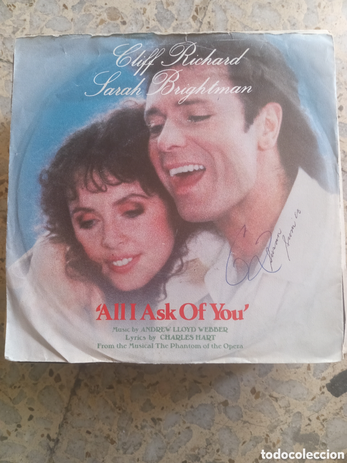 Discos de vinilo: SGL CLIFF RICHARD AND SARAH BRIGHTAMAN ALL I ASK OF YOU 1986 GERMANY