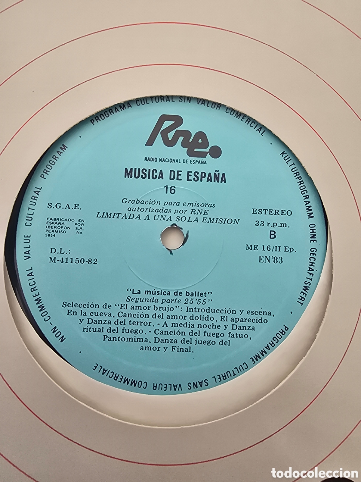 Discos de vinilo: LP TRANSCRIPCIONES RNE N&ordm; 16 MUSICA DE ESPA&Ntilde;A La musica de ballet 1982