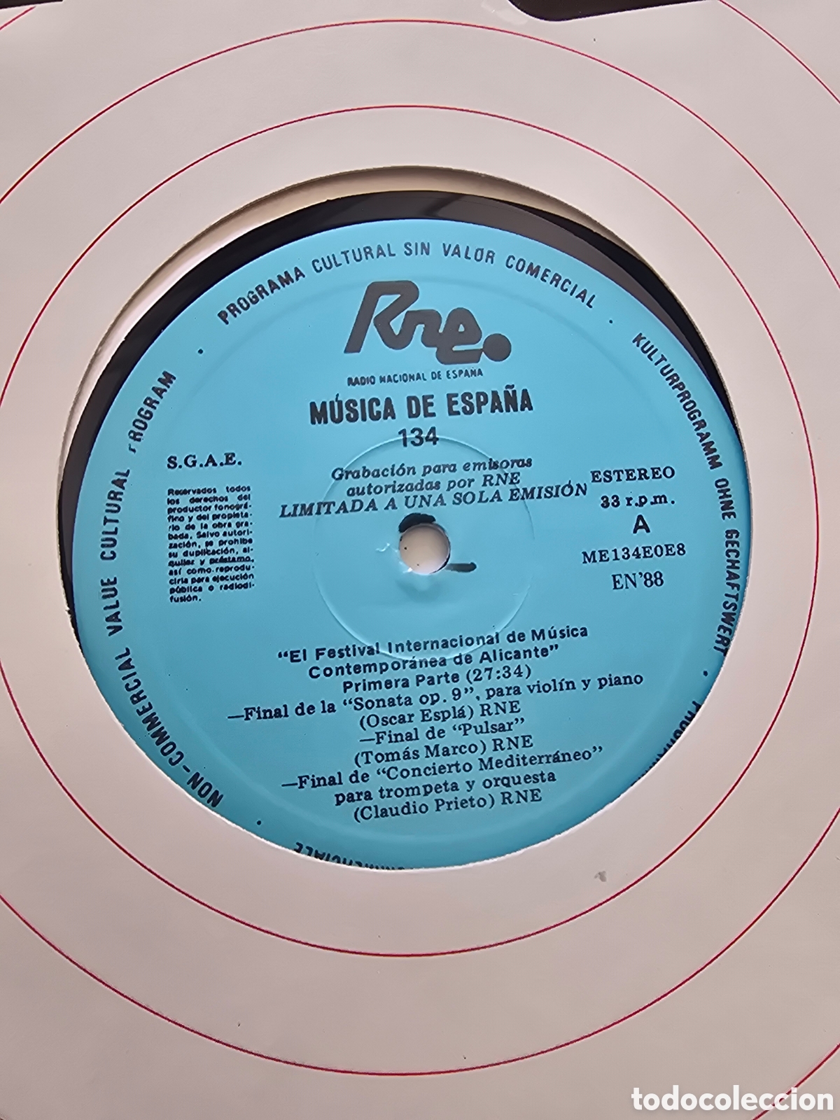 Discos de vinilo: LP TRANSCRIPCIONES RNE N&ordm; 134 MUSICA DE ESPA&Ntilde;A El Festival internacional de musica 1983