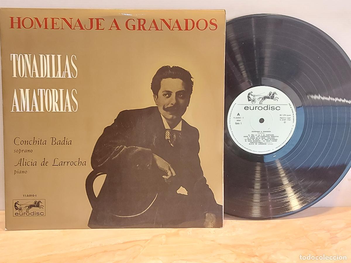 Discos de vinilo: BADIA-LARROCHA / HOMENAJE A GRANADOS / TONADILLAS AMATORIAS / LP-EURODISC-1963 / MBC. ***