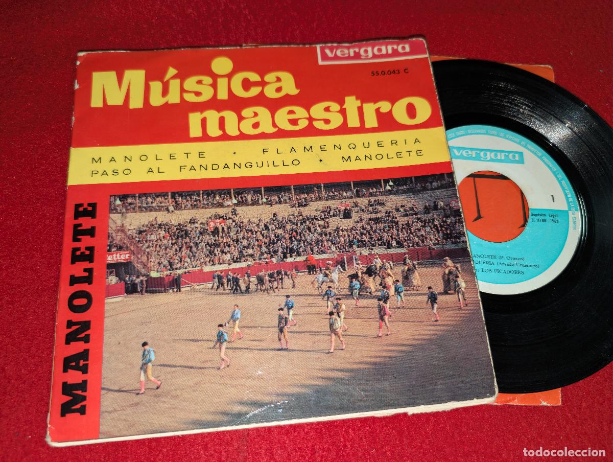 Discos de vinilo: LOS PICADORES Manolete/Flamenqueria +2 EP 7'' 1963 Vergara GATEFOLD