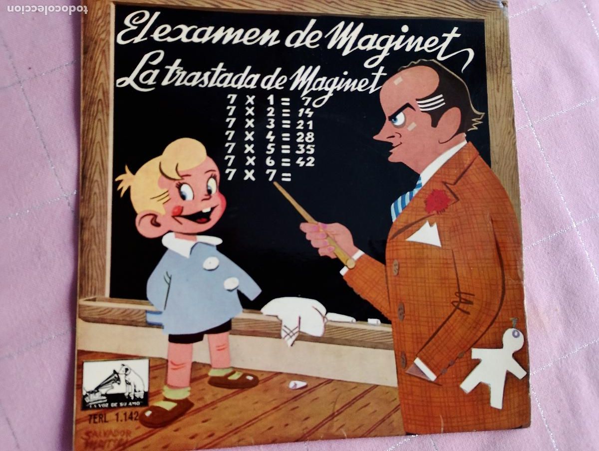 Discos de vinilo: Josep Maria Tarrasa - El examen de Maginet /La Trastada de Maginet -La Voz de su Amo 7ERL 1142 -1958