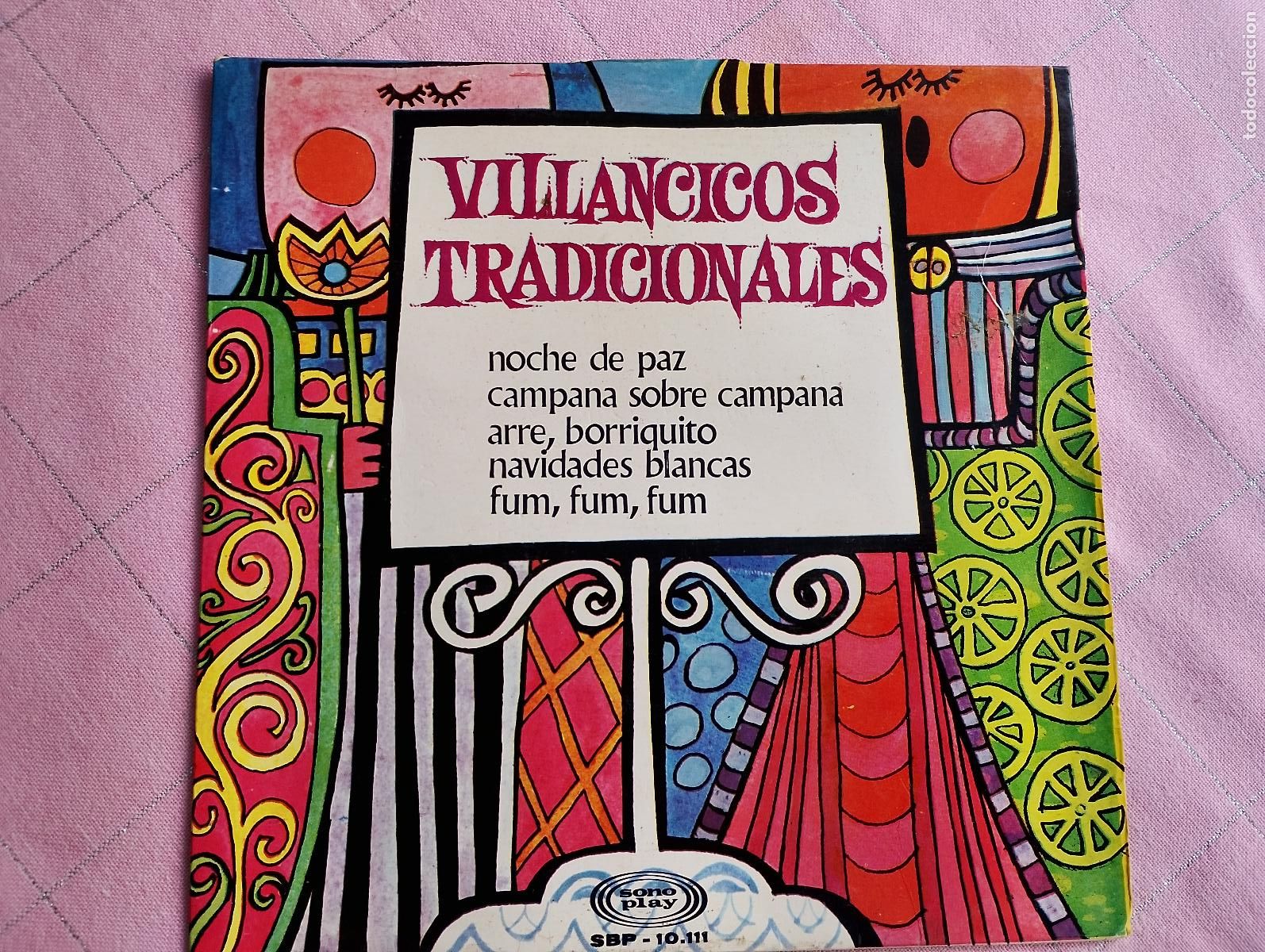 Discos de vinilo: villancicos tradicionales, noche de paz campana sobre campana, ep 5 canciones vinilo rojo