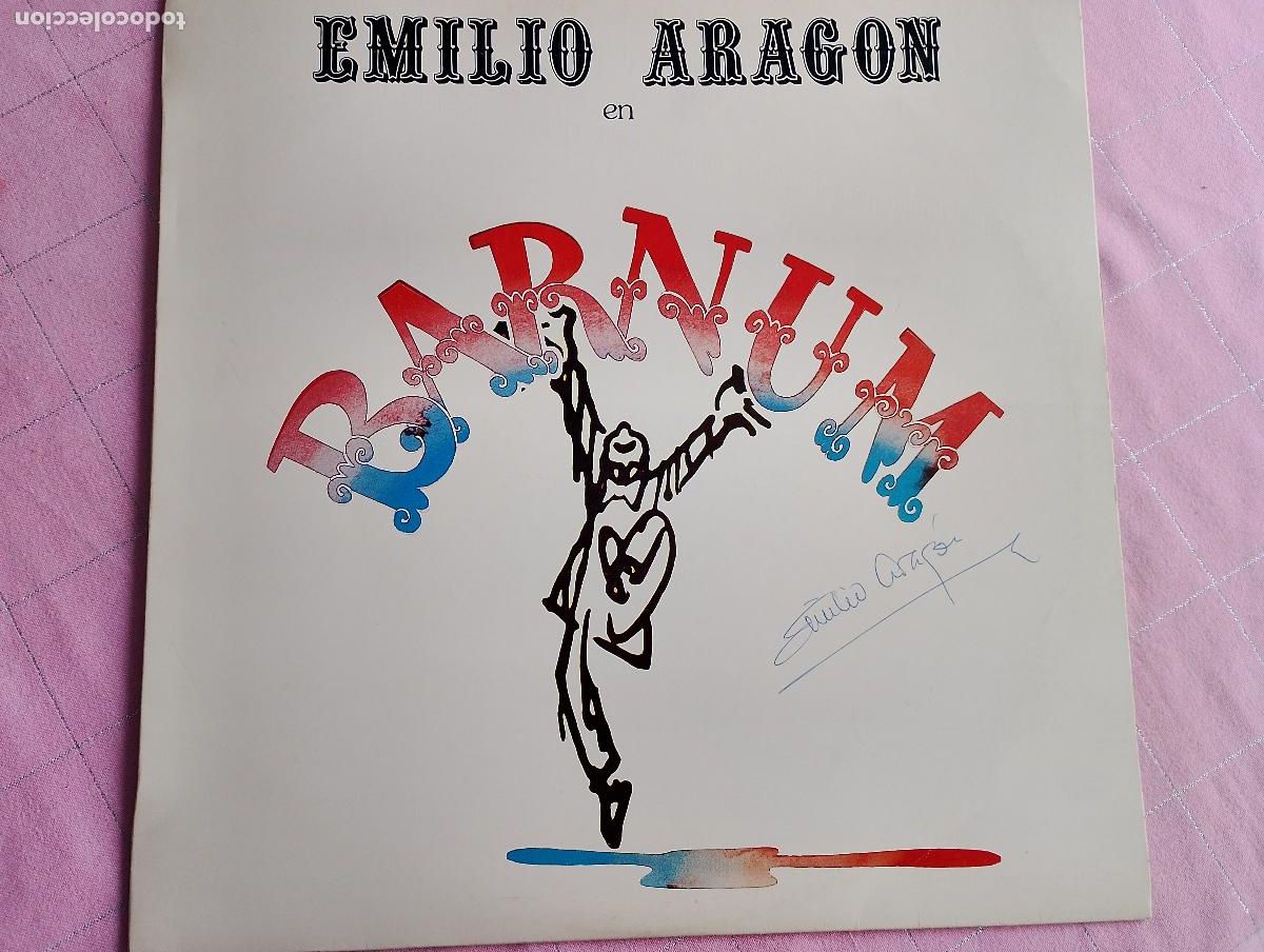 Discos de vinilo: EMILIO ARAGON EN BARNUM, FIRMADO EN LA PORTADA MUSICAL1984 MARTA VALVERDE MICHELLE McCAIN