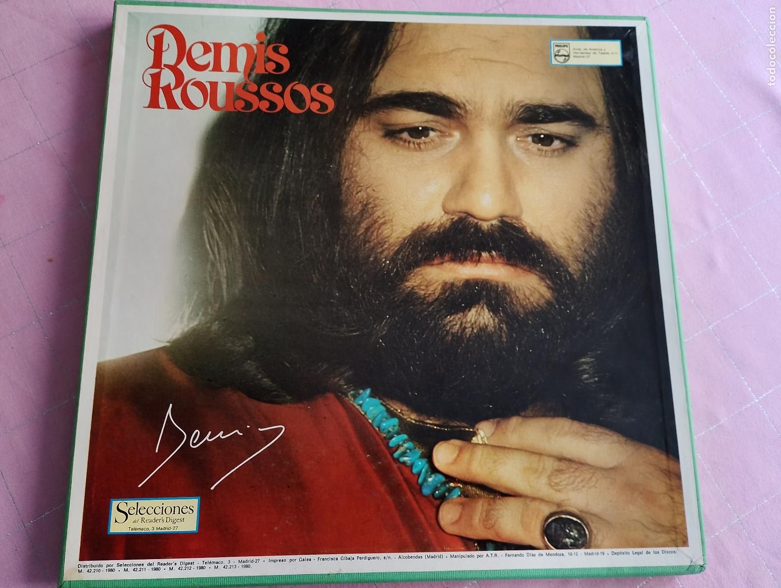 Discos de vinilo: Demis Roussos &lrm;&ndash; Selecciones Del Reader's Digest,1980 ed espa&ntilde;ola 4 &times; Vinyl, LP, Compilation, Ster
