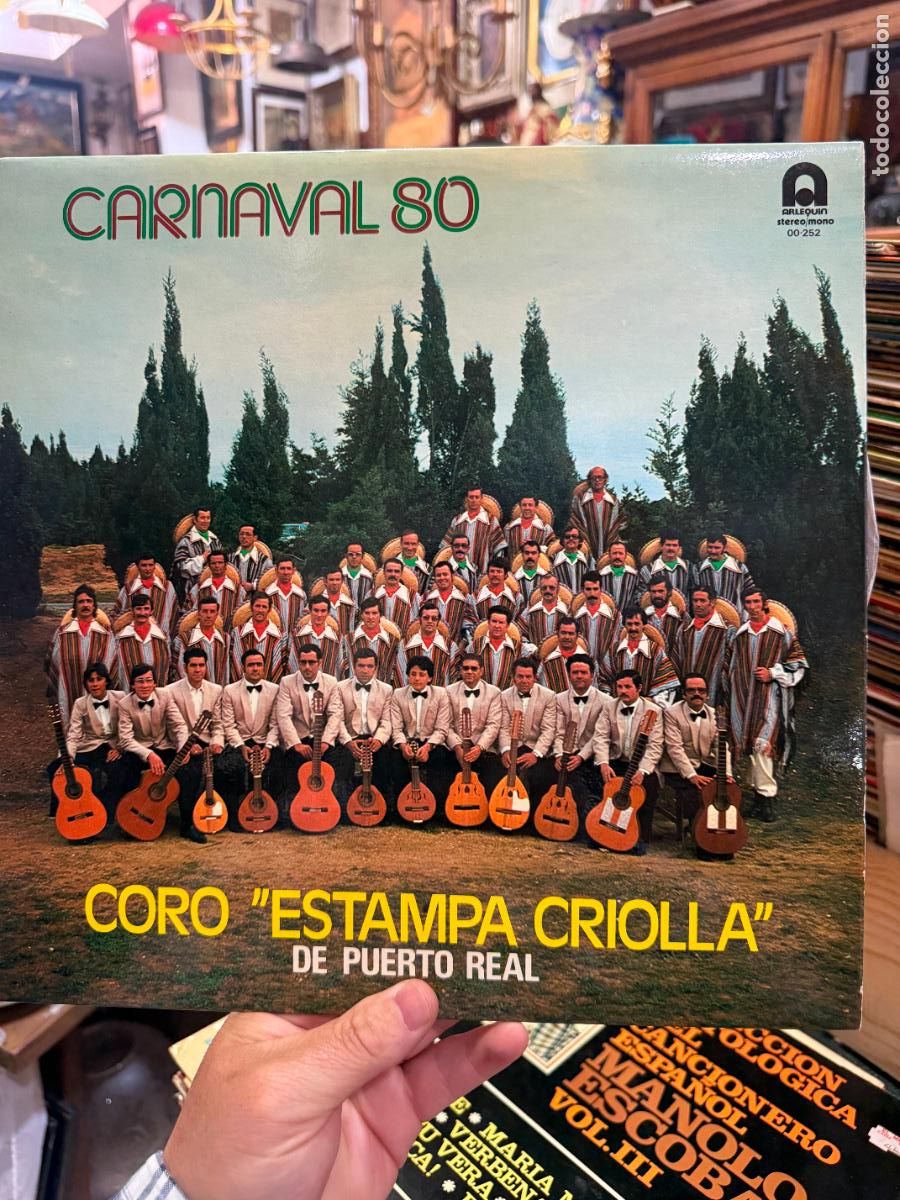 Discos de vinilo: LP CARNAVAL DE CADIZ 1980 - CORO DE PUERTO REAL ESTAMPA CRIOLLA