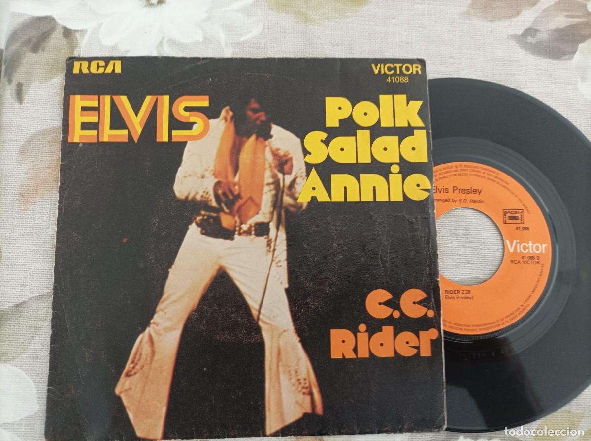 Discos de vinilo: Elvis Presley single canciones en directo - Foto 1