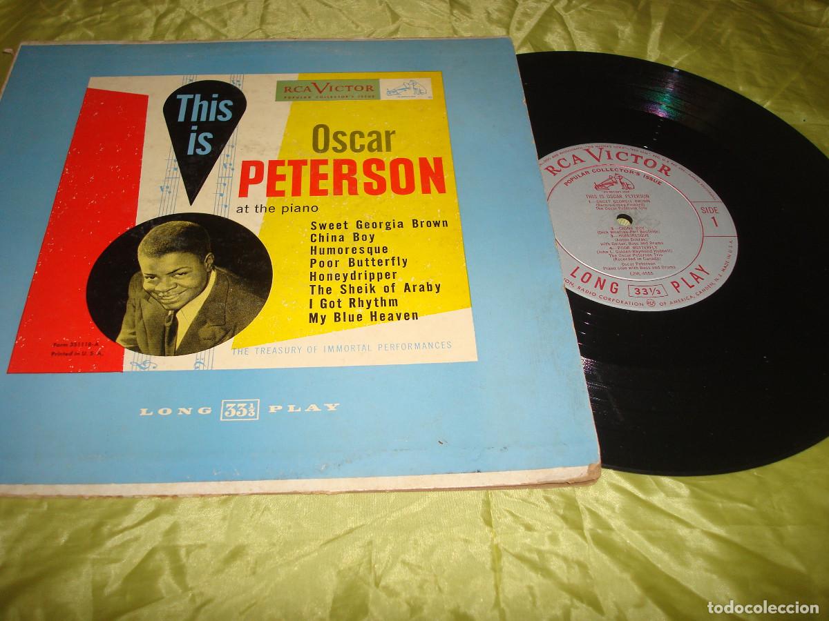 Discos de vinilo: THIS IS OSCAR PETERSON AT THE PIANO. RCA VICTOR, 1952. EDC. USA. 10 &rdquo; (#)