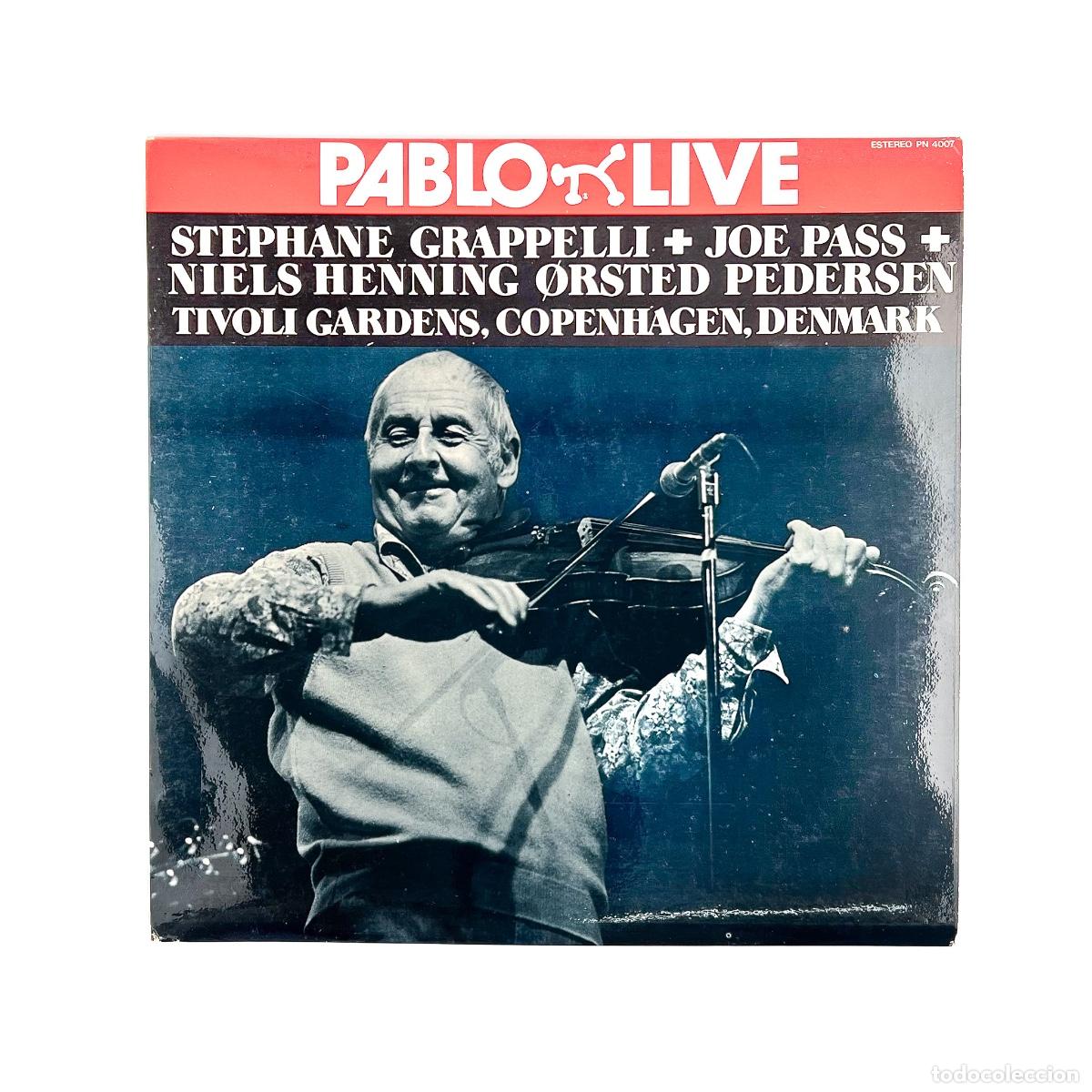 Disques de vinyle: LP. St&eacute;phane Grappelli + Joe Pass + Niels-Henning &Oslash;rsted Pedersen. Tivoli Gardens, Copenhagen, Denma