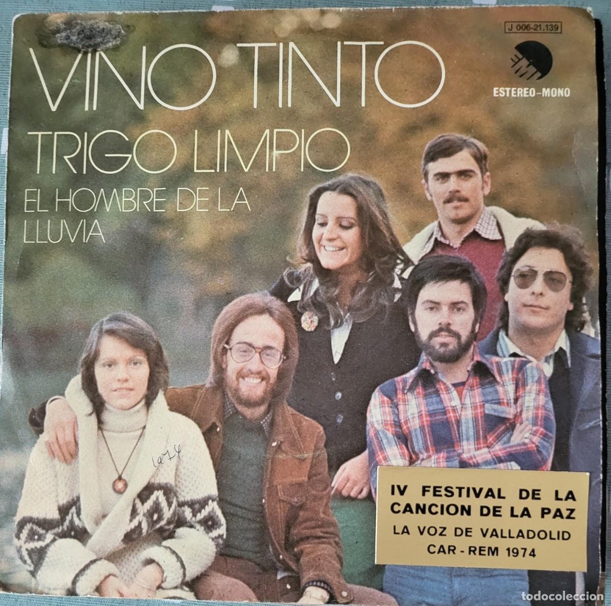 Discos de vinilo: Vino Tinto single sello Emi editado en Espa&ntilde;a a&ntilde;o 1974...