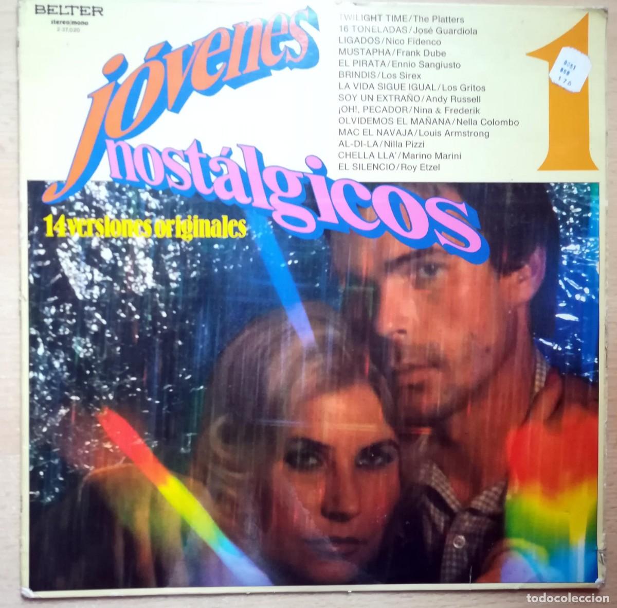 Discos de vinilo: LP J&oacute;venes nostalgicos N&ordm; 1 The Platters, Los Sirex, Los Gritos. Nina & Frederik, Louis Armstrong...