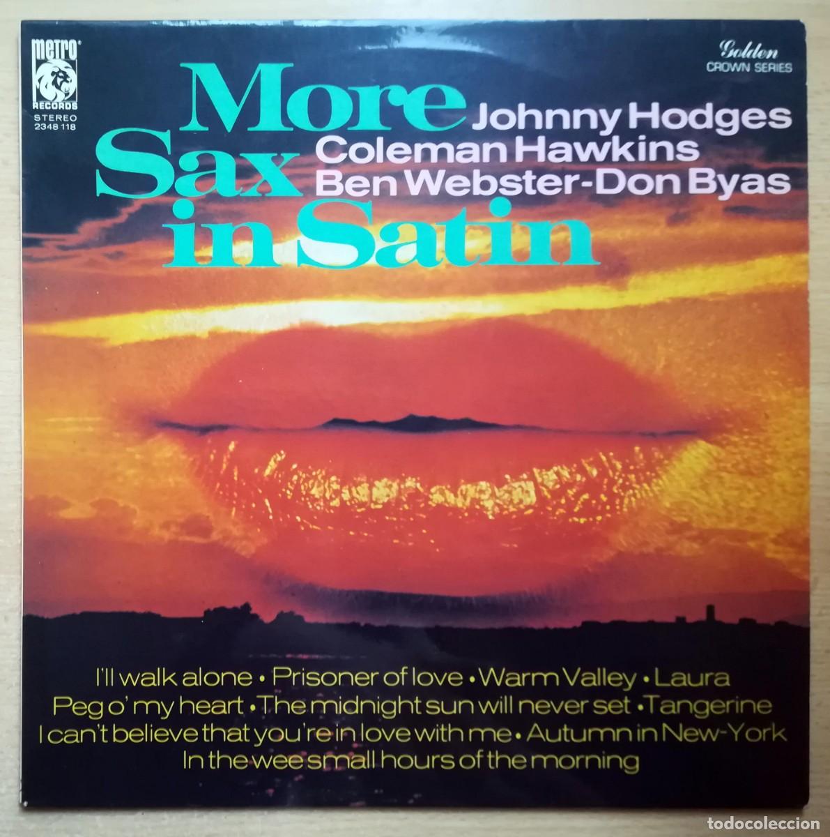 Discos de vinilo: LP More sax in satin (Johnny Hodges, Coleman Hawkins, Ben Webster, Don Byas)