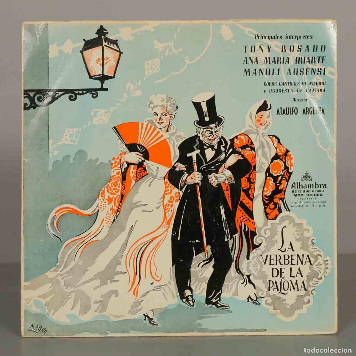 Discos de vinilo: LP. La Verbena de la Paloma - Ataulfo Argenta, Tony Rosado, Ana Maria Iriarte, Manuel Ausensi - Edi