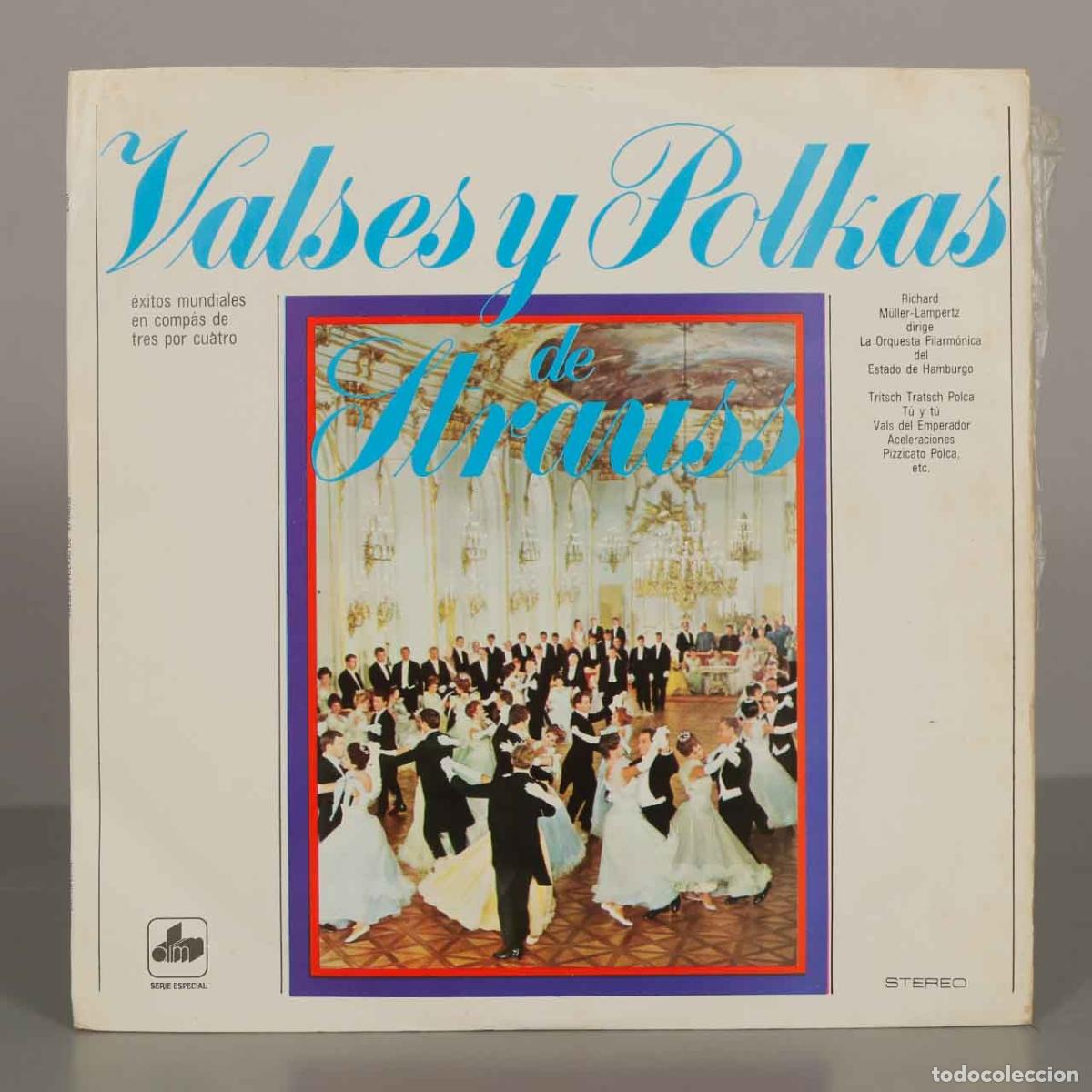 Discos de vinilo: LP. Valses y Polkas de Strauss - Philharmonisches Staatsorchester Hamburg, Richard M&uuml;ller-Lampertz