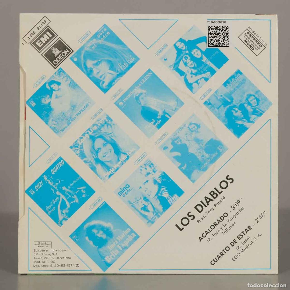 Discos de vinilo: SINGLE. Acalorado - Los Diablos - Foto 2