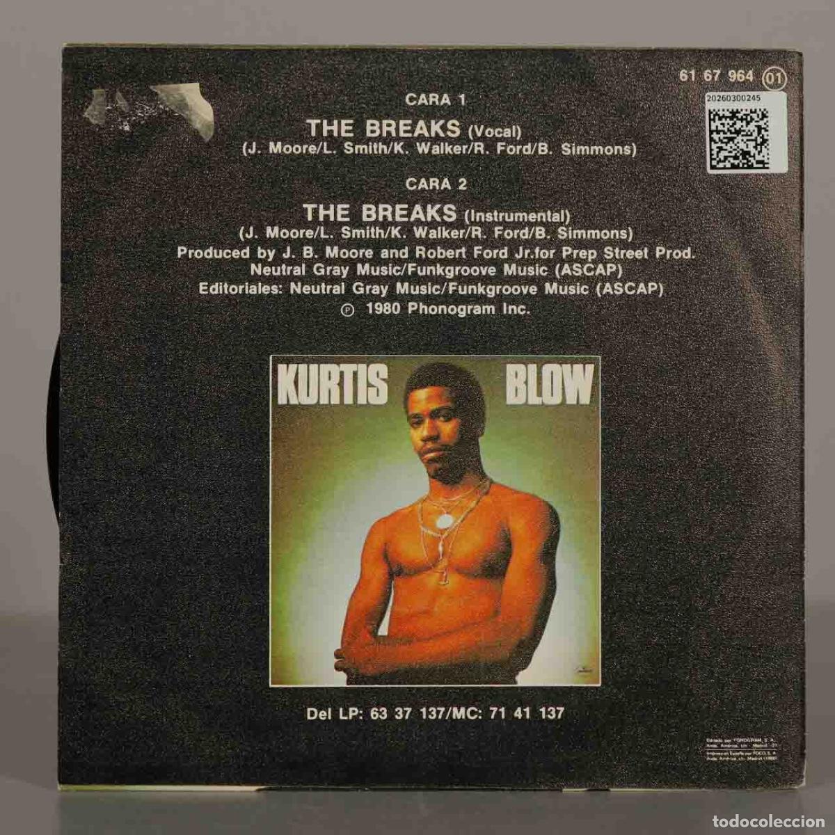 Discos de vinilo: SINGLE. The Breaks - Kurtis Blow - Foto 2