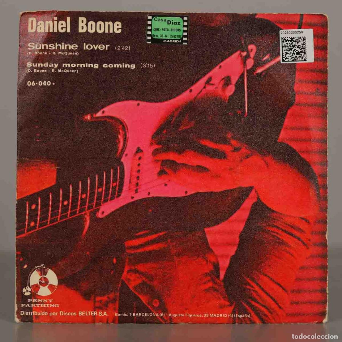 Discos de vinilo: SINGLE. Sunshine Lover - Daniel Boone - Foto 2