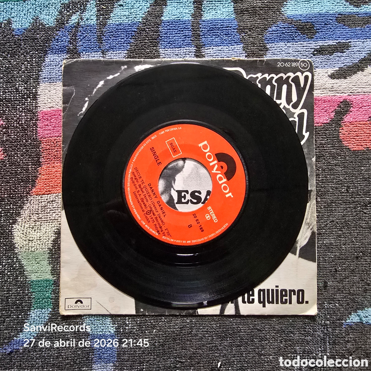 Discos de vinilo: [SINGLE] DANNY DANIEL: ESA ERES TU - DECIR TE QUIERO (POLYDOR) (1976) - Foto 2