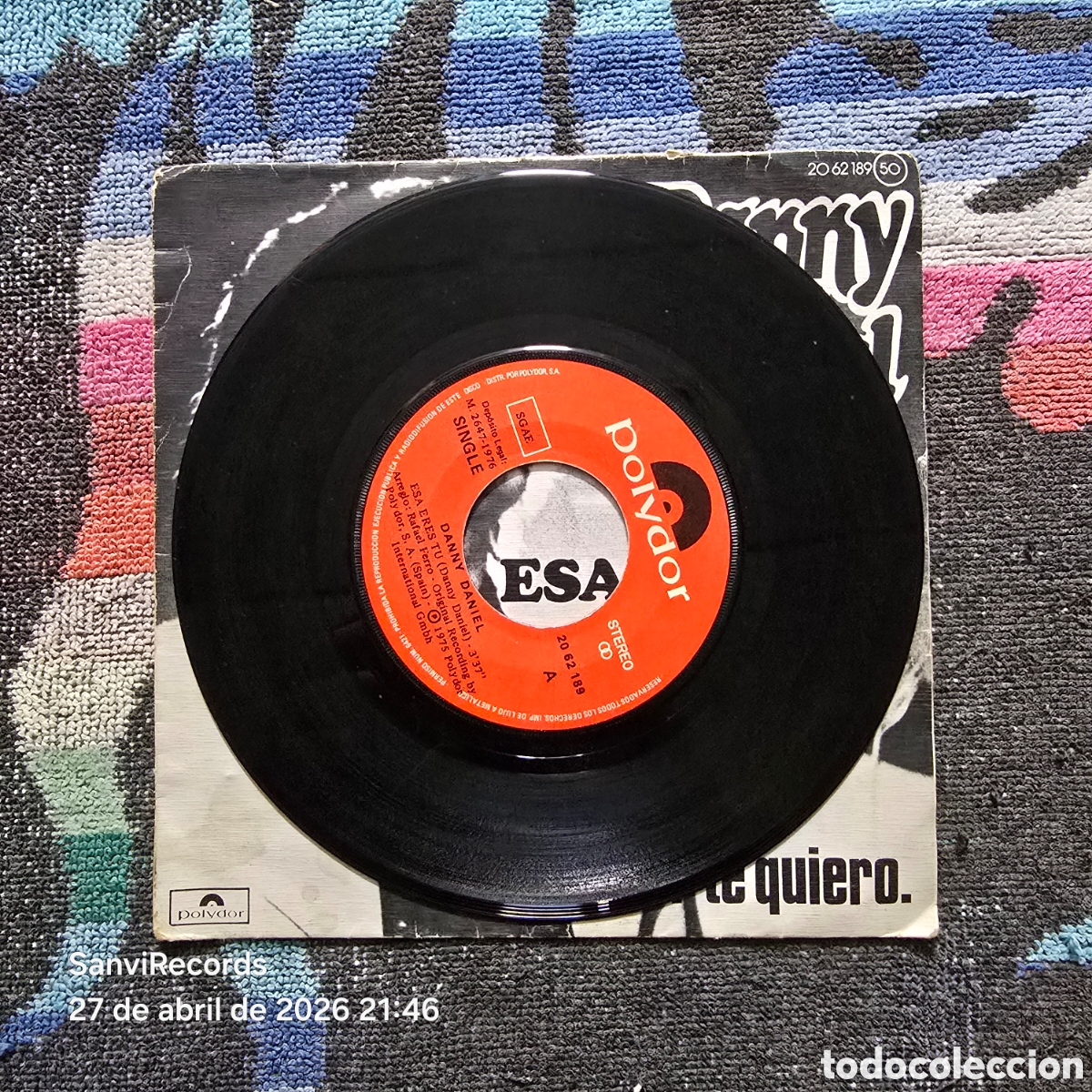 Discos de vinilo: [SINGLE] DANNY DANIEL: ESA ERES TU - DECIR TE QUIERO (POLYDOR) (1976) - Foto 3