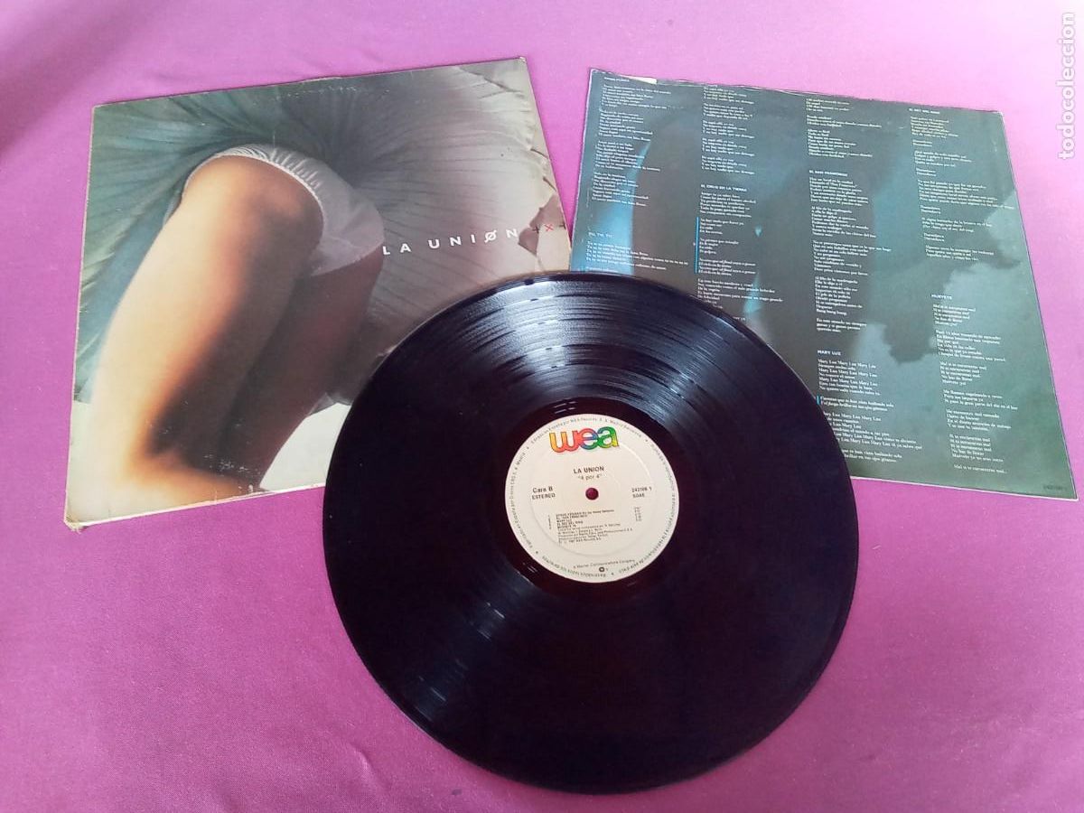 Discos de vinilo: LA UNI&Oacute;N 4 POR 4 AMOR FUGAZ DE AQU&Iacute; ALL&Aacute; CON ENGARTE 1987 LP L31 3