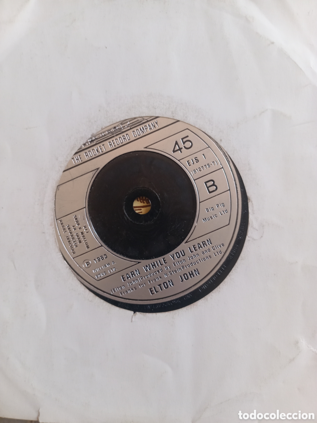 Discos de vinilo: SGL ELTON JOHN I&acute;M STILL STANDING 1983 UK NO PORTADA ES ASI