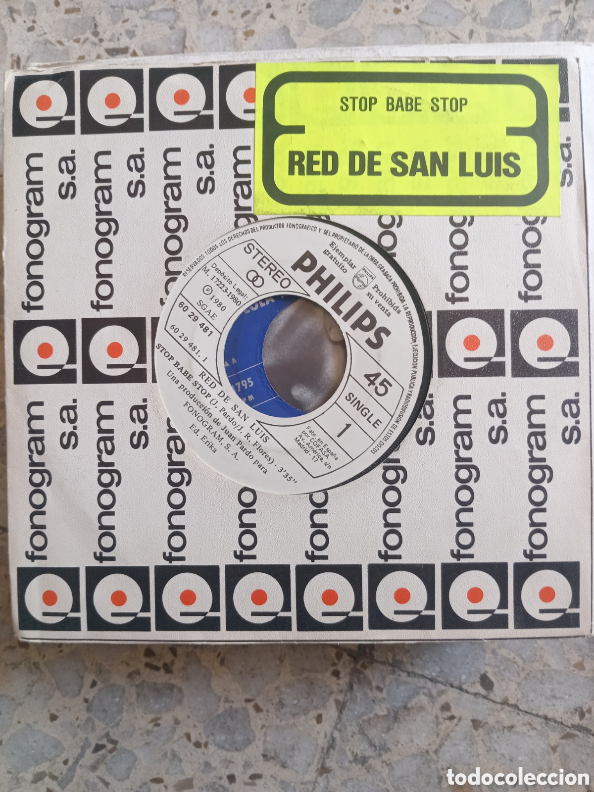Discos de vinilo: SGL RED DE SAN LUIS STOP BABE STOP 1980 PROMO