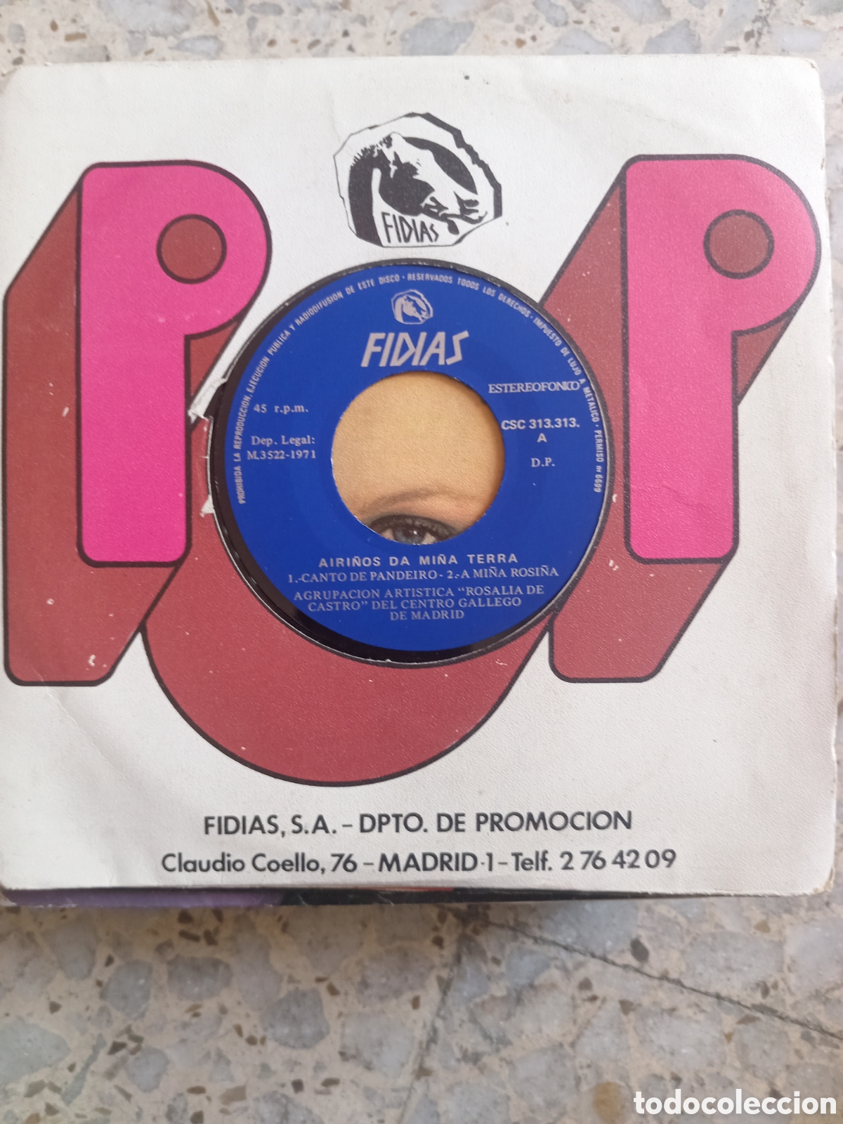 Discos de vinilo: EP AIRI&Ntilde;OS DA MI&Ntilde;A TERRA CANTO DE PANDEIRO 1971 NO PORTADA ES ASI