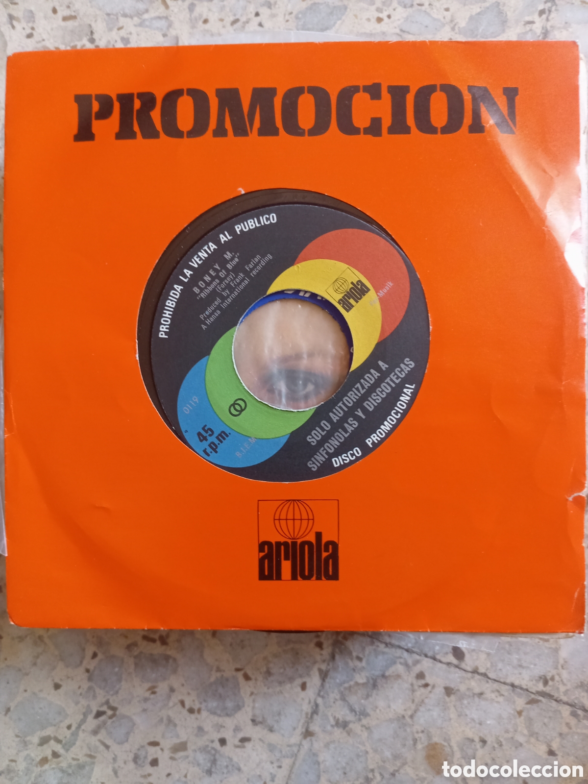 Discos de vinilo: SGL BONEY M HORAY HORAY RIBBONS OF BLUE 1979 PROMO