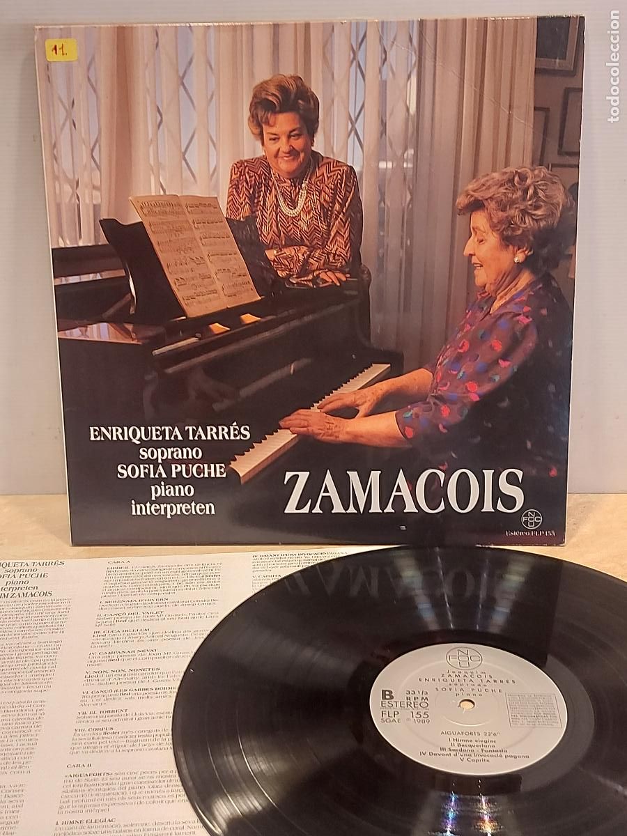 Discos de vinilo: JOAQUIM ZAMACOIS &ndash; INTERPRETADO POR ENRIQUETA TARR&Eacute;S / SOF&Iacute;A PUCHE (LP-1989, FOC NOU)****