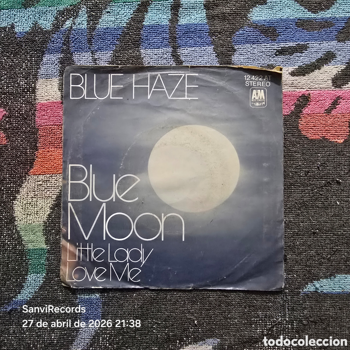 Discos de vinilo: [SINGLE] BLUE HAZE: BLUE MOON - LITTLE LADY LOVE ME (A&M RECORDS) (1972)