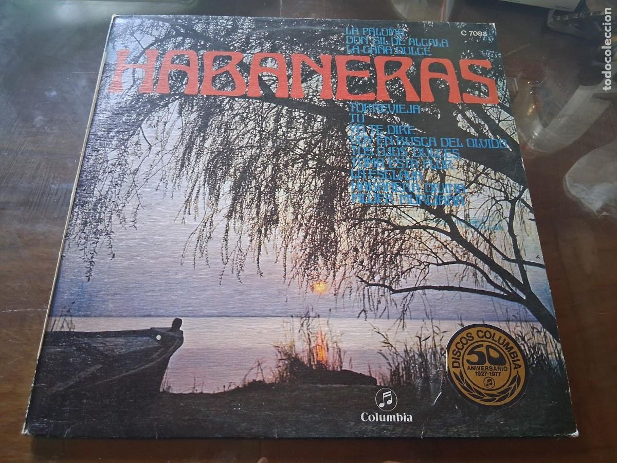 Discos de vinilo: Disco m&uacute;sica LP Orfe&oacute;n Murciano Fernandez Caballero Agrupaci&oacute;n Vocal C&aacute;mara de Valencia Habaneras