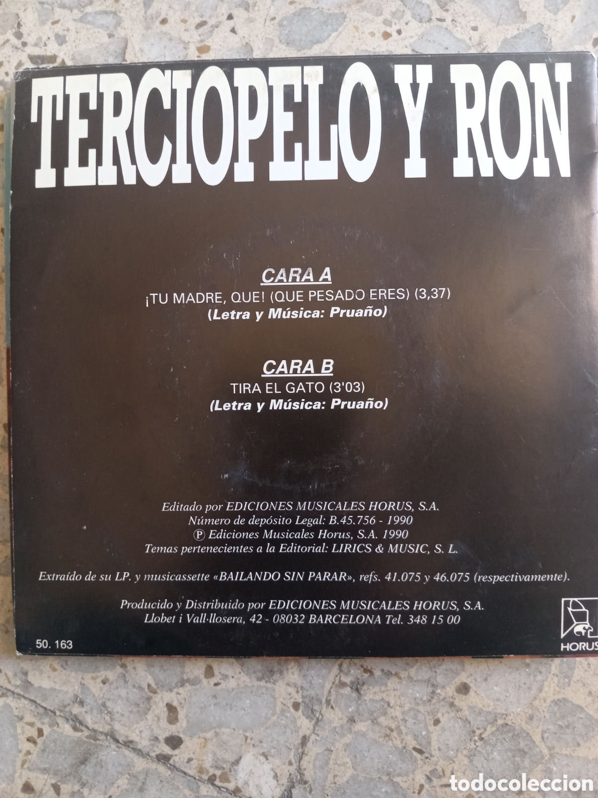 Discos de vinilo: SGL TERCIOPELO Y RON Y TU MADRE QUE 1990 - Foto 2