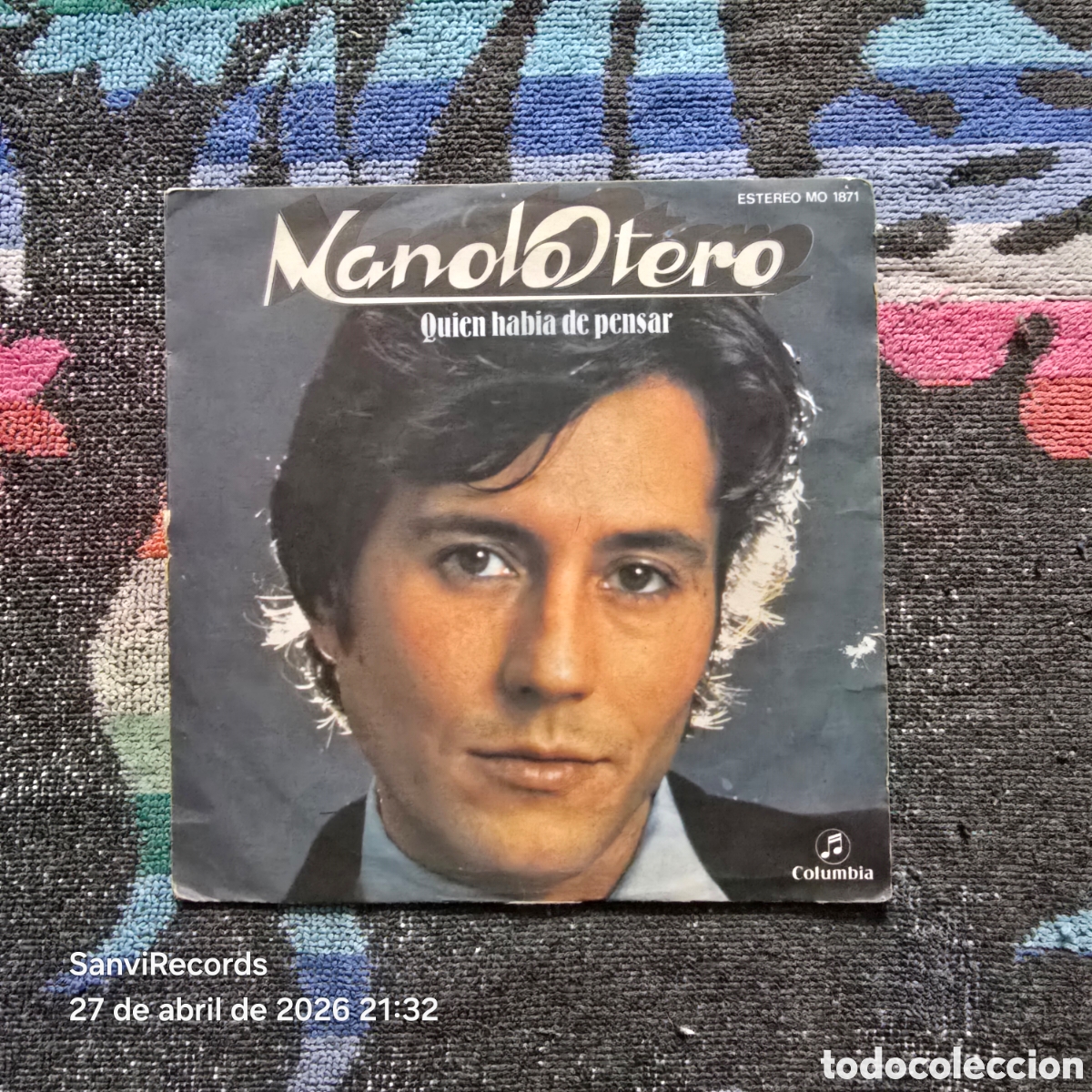 Discos de vinilo: [SINGLE] MANOLO OTERO: QUIEN HAB&Iacute;A DE PENSAR - YO VENDO UNOS OJOS NEGROS (COLUMBIA) (1979)