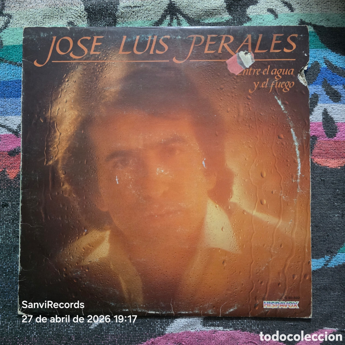 Discos de vinilo: [LP] JOS&Eacute; LUIS PERALES: ENTRE EL AGUA Y EL FUEGO (HISPAVOX) (1982)