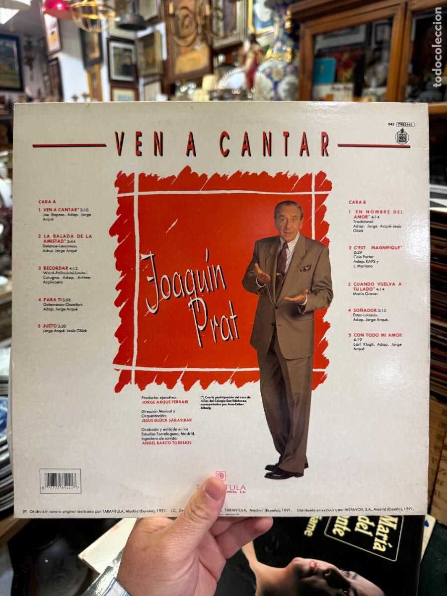 Discos de vinilo: LP VEN A CANTAR - JOAQUIN PRAT - Foto 2
