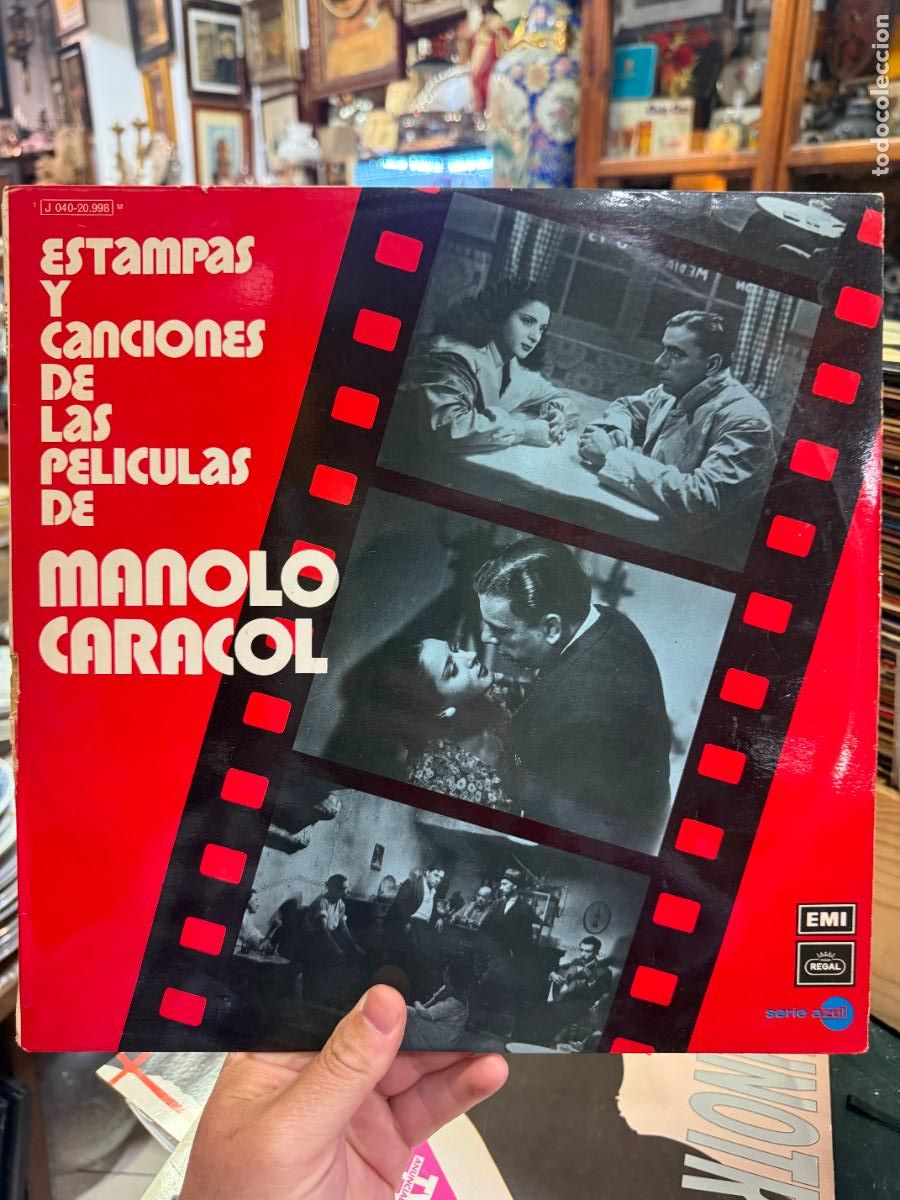 Discos de vinilo: LP ESTAMPAS Y CANCIONES DE LAS PELICULAS DE MANOLO CARACOL