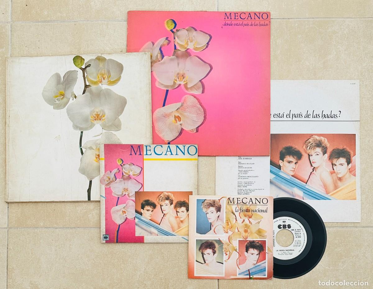 Discos de vinilo: MECANO LP DONDE ESTA EL PAIS DE LAS HADAS PACK PROMOCIONAL LIBRO Y SINGLE
