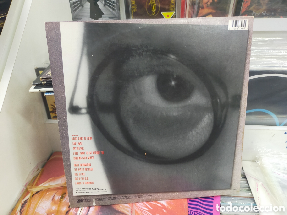 Discos de vinilo: Foreigner LP inside information u.s.a. 1987 carpeta doble - Foto 3