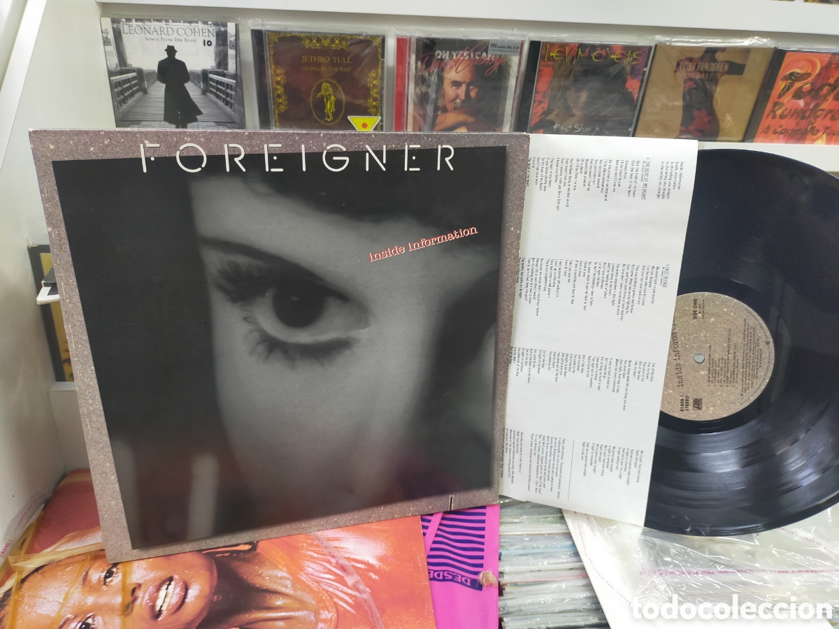 Discos de vinilo: Foreigner LP inside information u.s.a. 1987 carpeta doble